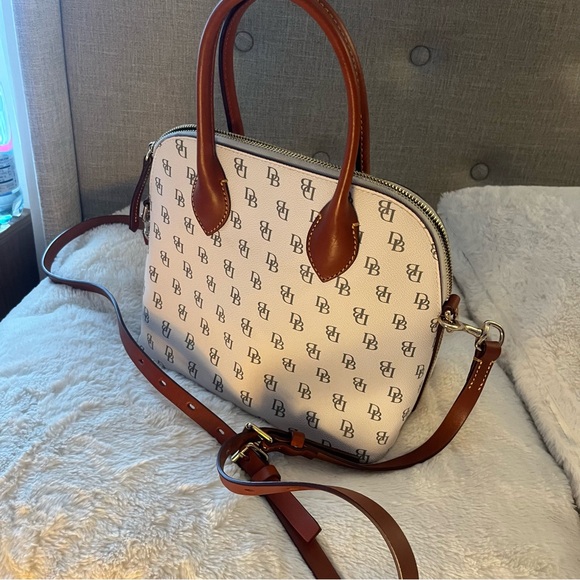 Dooney & Bourke Gretta Domed Satchel in Bone. - Picture 13 of 15